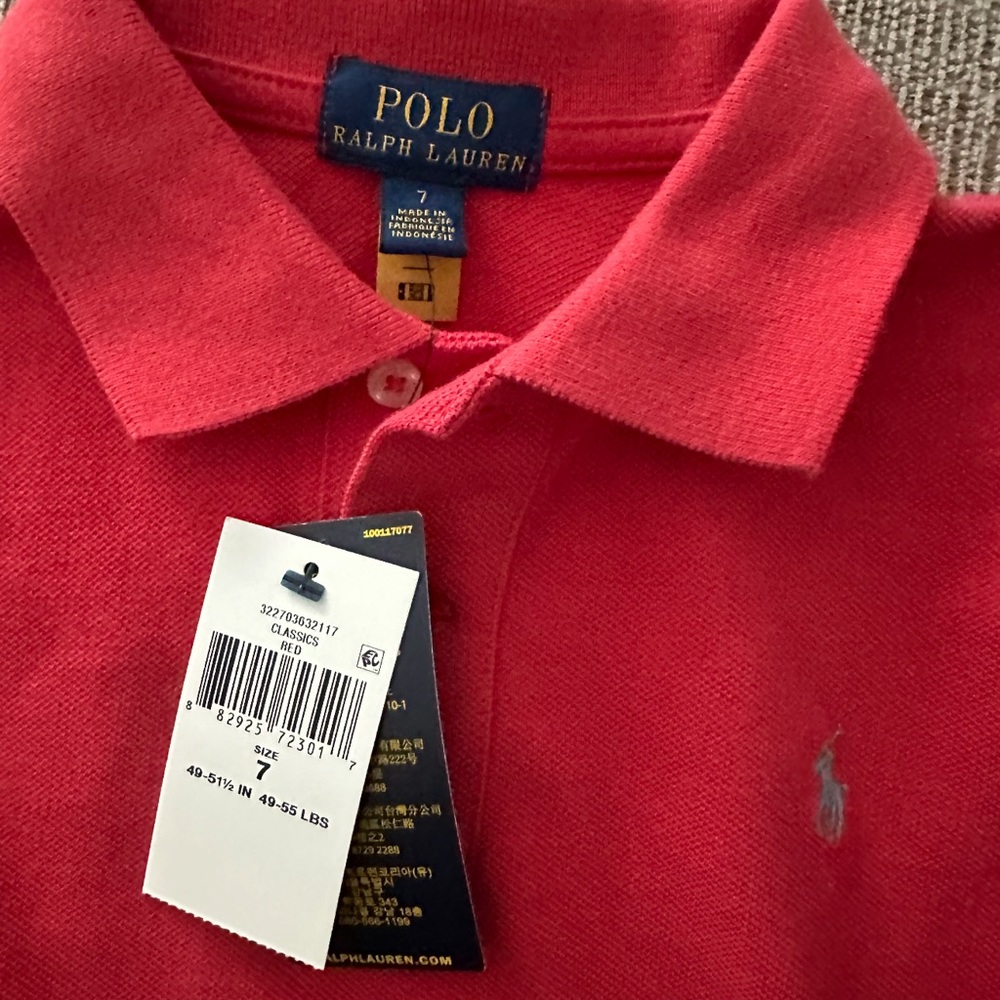 Infrared Polo Ralph Lauren Size 7